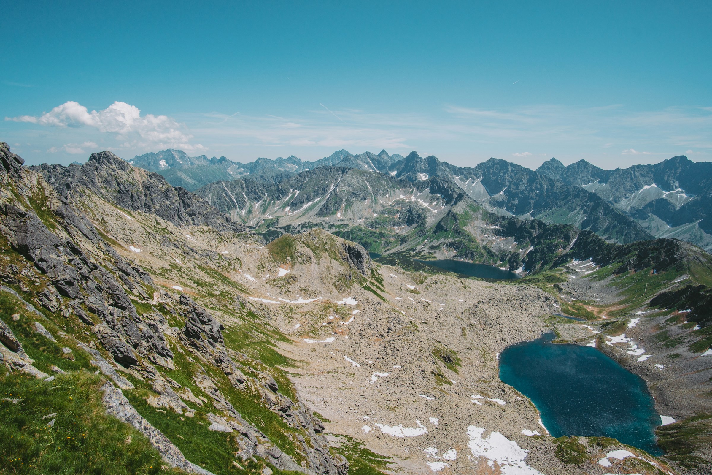 Zakopane's lush nature with a clear blue sky